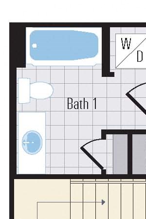 3 bedroom floorplan 3 bedroom floorplan at Lotus Square, Washington, 20019